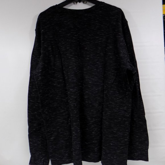 Marc Anthony Black Heathered Long Sleeve Henley Slim Fit Size XXL - Picture 3 of 5
